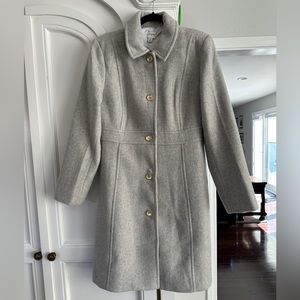 JCrew wool-blend lady day coat - grey - size 8. New with tag.